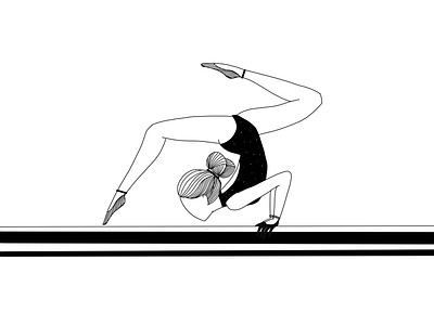 Gymnastics athlete bar gymnastics illustration ipadpro sport woman