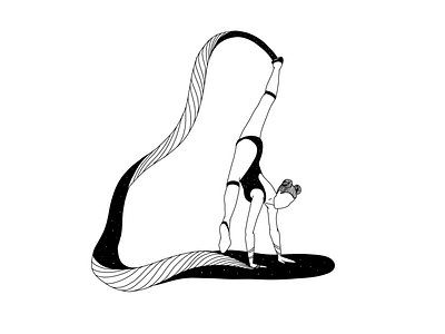 Rhytmic athlete bar gymnastics illustration ipadpro sport woman