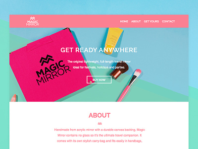 Magic Mirror Concept bristol colour ecommerce homepage magic mirror project shopping startup typography web design website