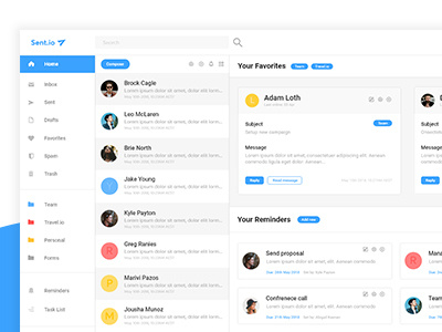 Email Web App - UI design