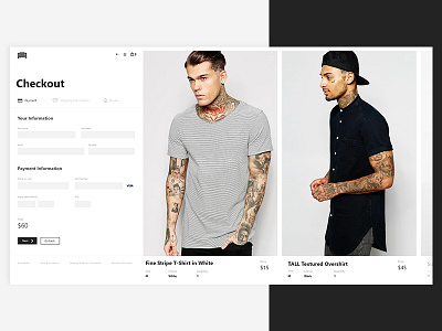 Clothing Brand - Check out brand checkout clothing design ecommerce minimal simple ui ux web web design website
