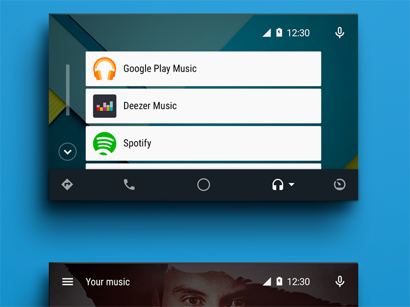 Android Auto UI kit by Pako on Dribbble
