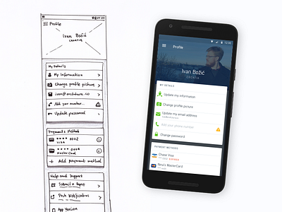 Member Profile — MITURF android details material profile settings