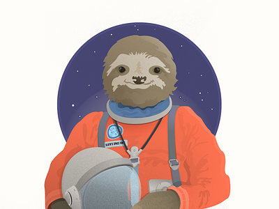 SlothStronaute illustrations sloth vector