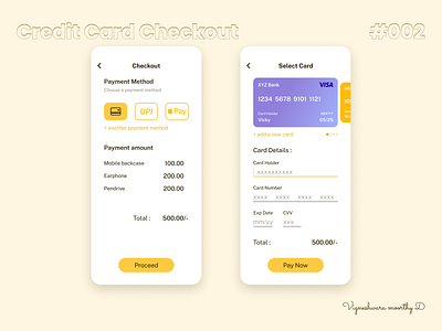 Credit Card Checkout - #002 002 creditcard creditcardcheckout dailyui ecommerce onlineshopping payment paymentapp ui uiux ux uxui