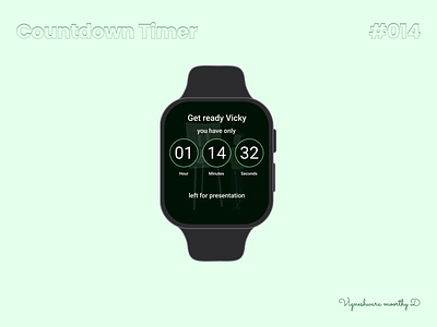 Countdown Timer - #014 014 countdowntimer dailyui figma smartwatch smartwatchtimer smartwatchui timer ui uiux ux watch watchtimer watchui