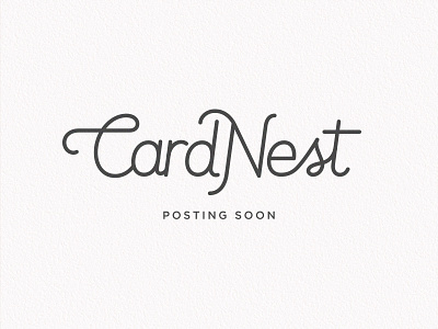 Card Nest Logotype black brand branding card custom handwritten identity logo logotype paper post script type typography white