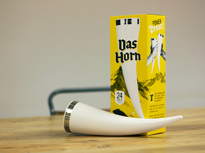 Das Horn Packaging black box brand branding das horn horn identity logo packaging prost yellow