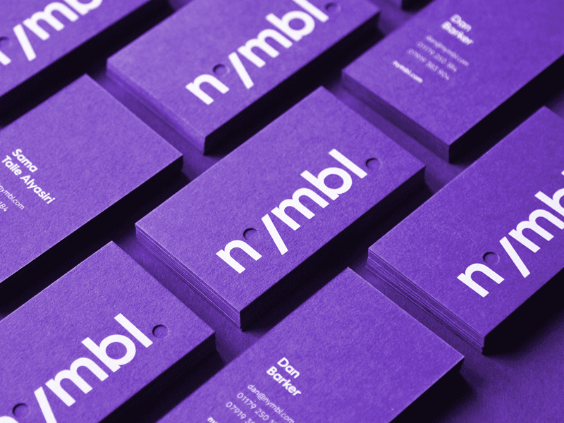 Nymbl Brand Identity brand branding business card colorplan duplex identity letterhead logo purple stationery