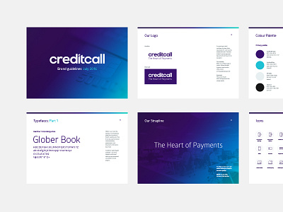 Creditcall Brand Re-fresh: Guidelines brand guidelines branding color design gradient identity logo