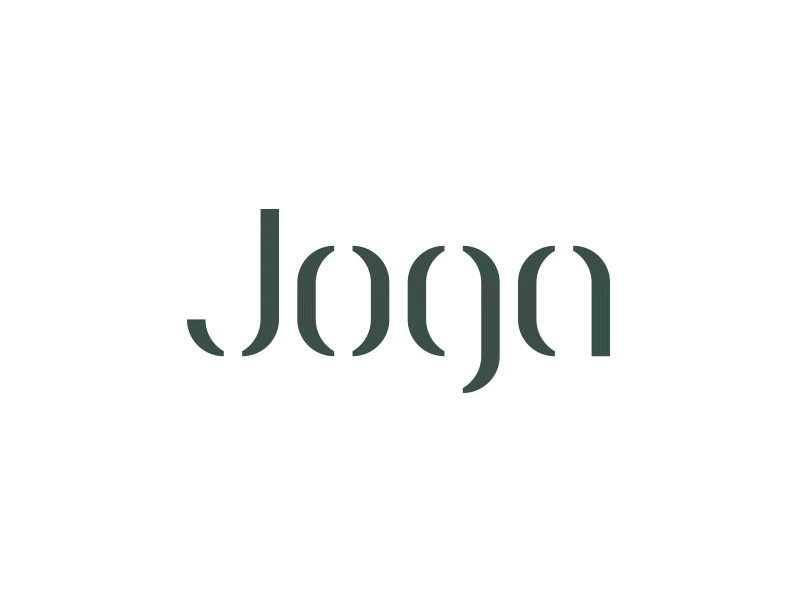 Joga Logotype blush brand branding custom font identity logo logotype pink type typography workmark