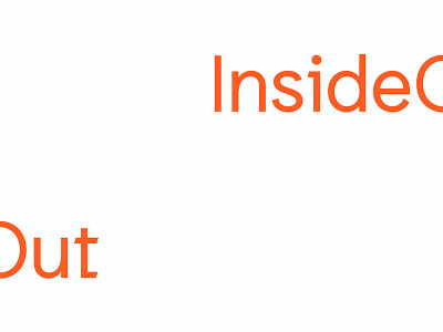 InsideOut Logotype brand identity branding crop logo logotype orange sans serif type typeface visual identity
