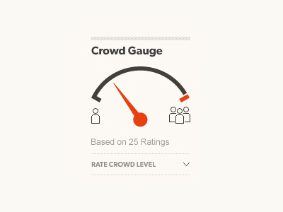 Crowd Gauge - New Web Project gauge icon iconography infographic information graphics red web web design website