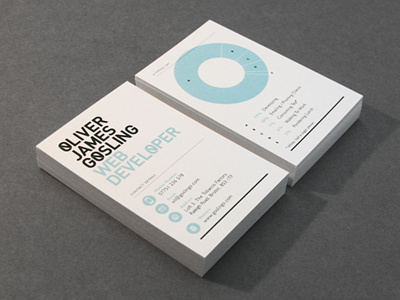 Oliver Gosling Business Cards brand branding business cards identity infographics information graphics logo stationery