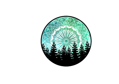 Mandala with Beauty branding design graphic design illustration logo vector
