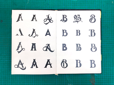 Hand Lettering Exploration – A & B hand lettering lettering sketchbook type design typography