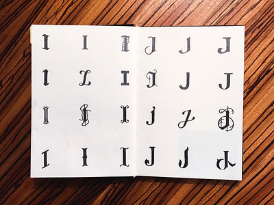 Hand Lettering Exploration – I & J design graphic design hand lettering lettering sketchbook sketching type type design typography