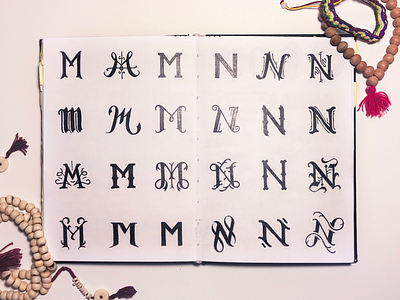 Hand Lettering Exploration – M & N