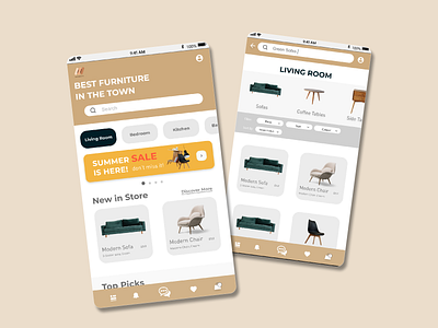 Furniture Store Mobile App app chair e commerce ecommerce furniture furniture store house mobile mobile app online online store sofa store ui ux wood