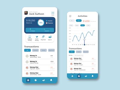 Money Management App app balance branding business cashfloiw deposit finance graphic design management mobile money save ui ux