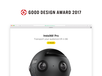 GOOD DESIGN AWARD for Insta360 Pro