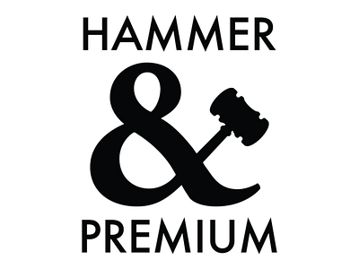 Hammer & Premium ampersand auction corporate gavel identity lettering logo logotype type typography