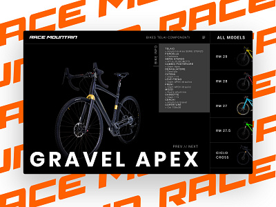 Racemountain bikes brand branding design ui ui design uiux ux uxdesign web webdesign website