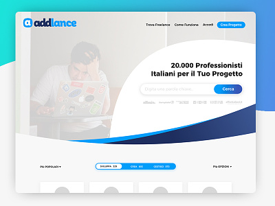 Addlance - Home Redesign concept homepage logo webdesign