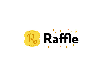 Raffle Logo - Ver.1 illustrator letter logo ticket