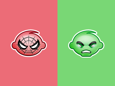 Spiderman And Hulk emotion hulk icon joy photoshop red spiderman yellow