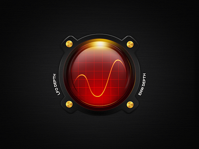 Lfo Depth copy electronic frequency icon joy photoshop red