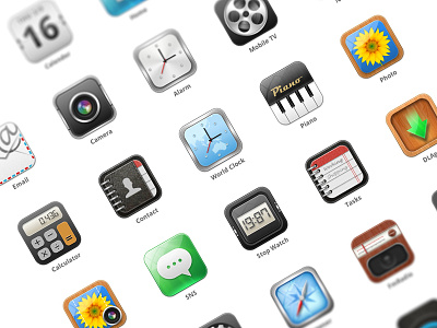 Ios 6 icons apple icons ios launcher phone rom skeuomorph work