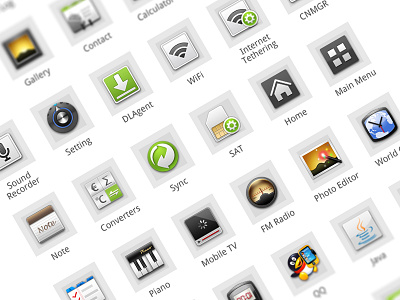 Android 2.0 Icons android icons launcher phone rom skeuomorph work