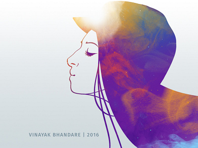 Inner Peace art design mantra face girl illustration innerpeace minimal showcase vinayakbhandare