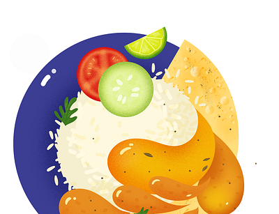 Dal Chawal digital illustration food food illustration homefood illustration illustrator indianfood