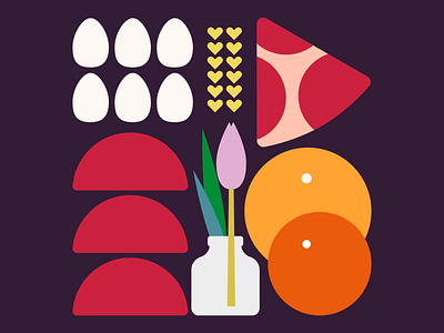 Breakfast Platter digital illustration food fruits fun illustration illustrator minimal still life