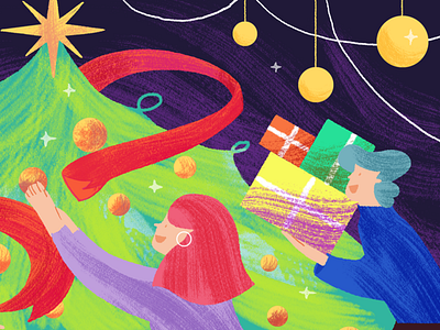 Christmas Tree christams digital illustration illustration illustrator
