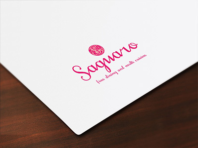 Saguaro fine dining logo food logo restaurant