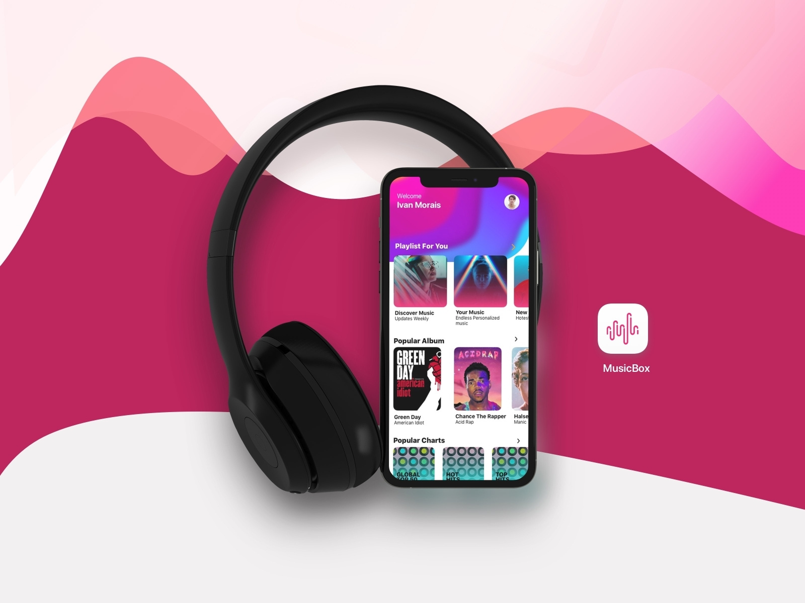 Music Box app by Tina Singh on Dribbble