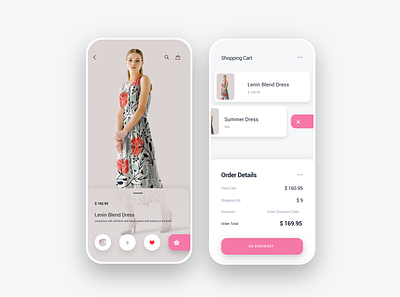 E-commerce Screen animation app design ecommerce app flat grid icon minimal shopping app shopping cart ui ux web