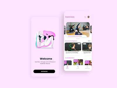 Mudra Yoga App app appdesign branding design illustration session trending ui ui ux welcome screen yoga yoga app