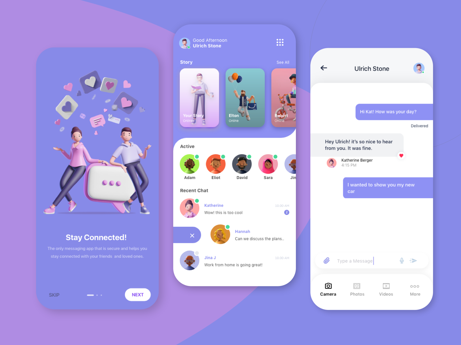 Messaging App by Tina Singh on Dribbble