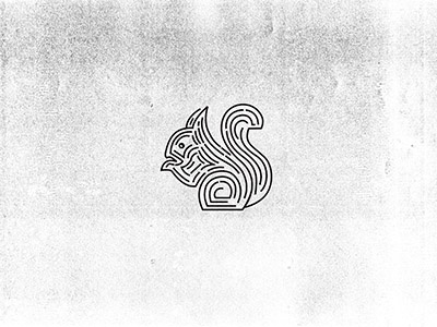 Squirrel Mark 2 animal grid logo mark squirrel