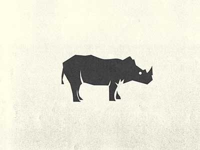 Rhino Mark animal grid logo mark rhino