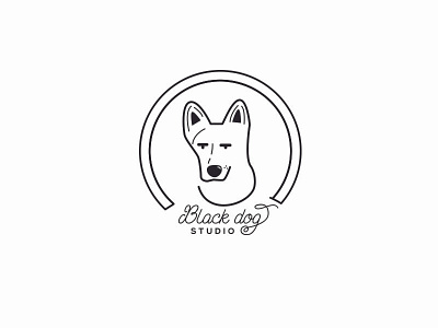 Black Dog Studio colors dog logo studio