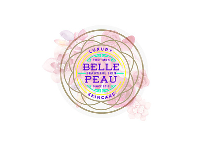 Belle Peau skincare Logo beautiful skin branding logo luxury