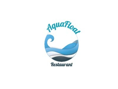 AquaFloat Restaurant aqua blue logo restaurant sea food