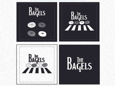 The Bagels bagels black illustration white