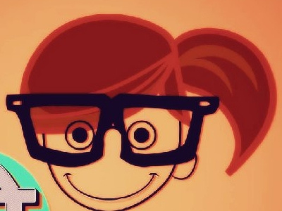 Character Illustration big character comic cute girl glasses illustration orange smile specs