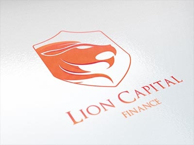 Logo Design for Lion Capital elegance finance lion money orange power royal shield